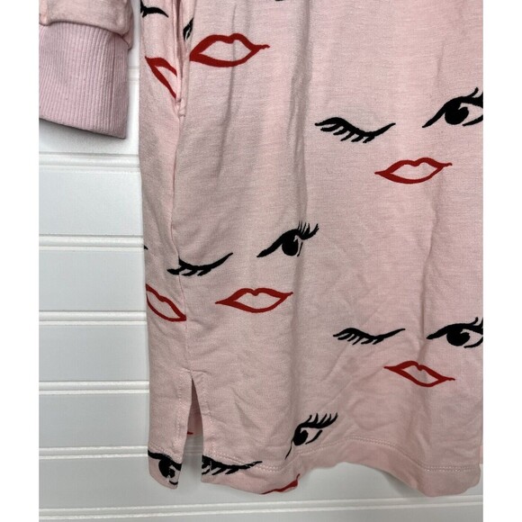 KATE SPADE Sleep Shirt Womens Large Pink & Black Wink Nightshirt Nightgown - Picture 7 of 12